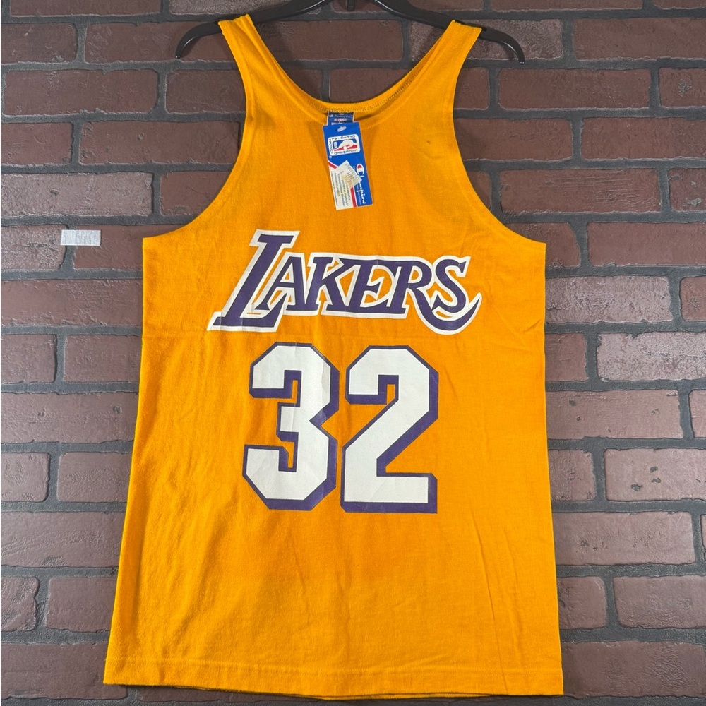 💛 Mid/Late 1980s Magic Johnson Lakers Jersey Tank (Deadstock w/ Tags!) ( M )